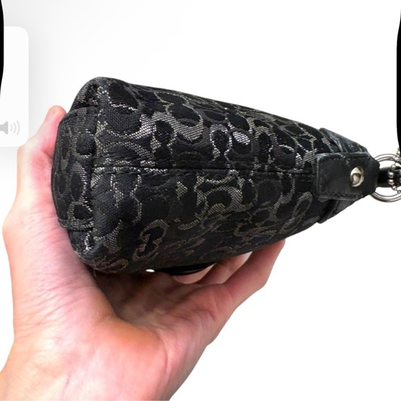 Coach vintage y2k optic c black and silver mini wristlet clutch bag - Picture 7 of 12